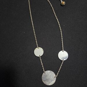 Elegant Silver Disc Necklace